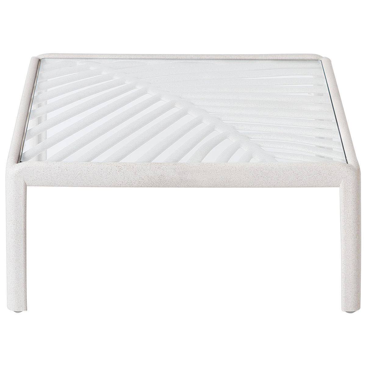 GARTENTISCH Beige Ferretti - Beige, Kunststoff (69/69/32cm) - Beliani