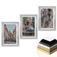 WANDBILDER 3er Set - 20x30 cm Silberner Rahmen - Stadtansichten von Gebäuden - Silberfarben, Kunststoff (20/30cm) - ArtPrintCave