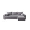 ECKSOFA HEWLET L BIS Itaka 50 Rechts mit Schlaffunktion - Grau, Textil (240/140cm) - Bedante