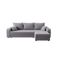 ECKSOFA HEWLET L BIS Itaka 50 Rechts mit Schlaffunktion - Grau, Textil (240/140cm) - Bedante