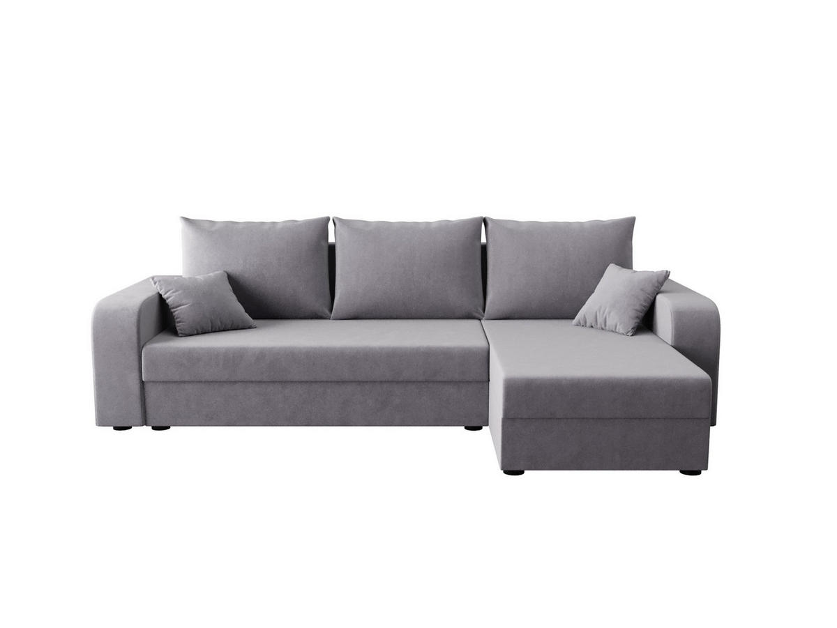 ECKSOFA HEWLET L BIS Itaka 50 Rechts mit Schlaffunktion - Grau, Textil (240/140cm) - Bedante