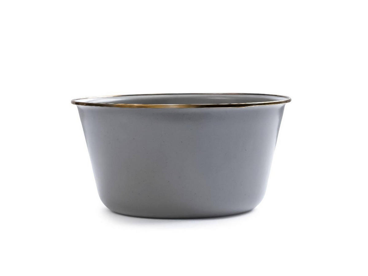 RÜHRSCHÜSSEL Emaille 2er Set Mixing Bowl slate grey - Grau, Metall (26/15cm) - BAREBONES