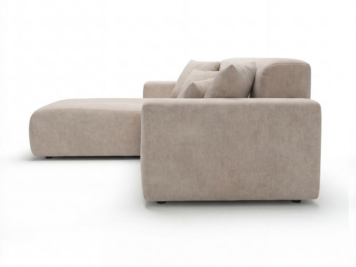 ECKSOFA Nork Beige Links - Beige, Holz/Textil (180/265cm) - Graingold