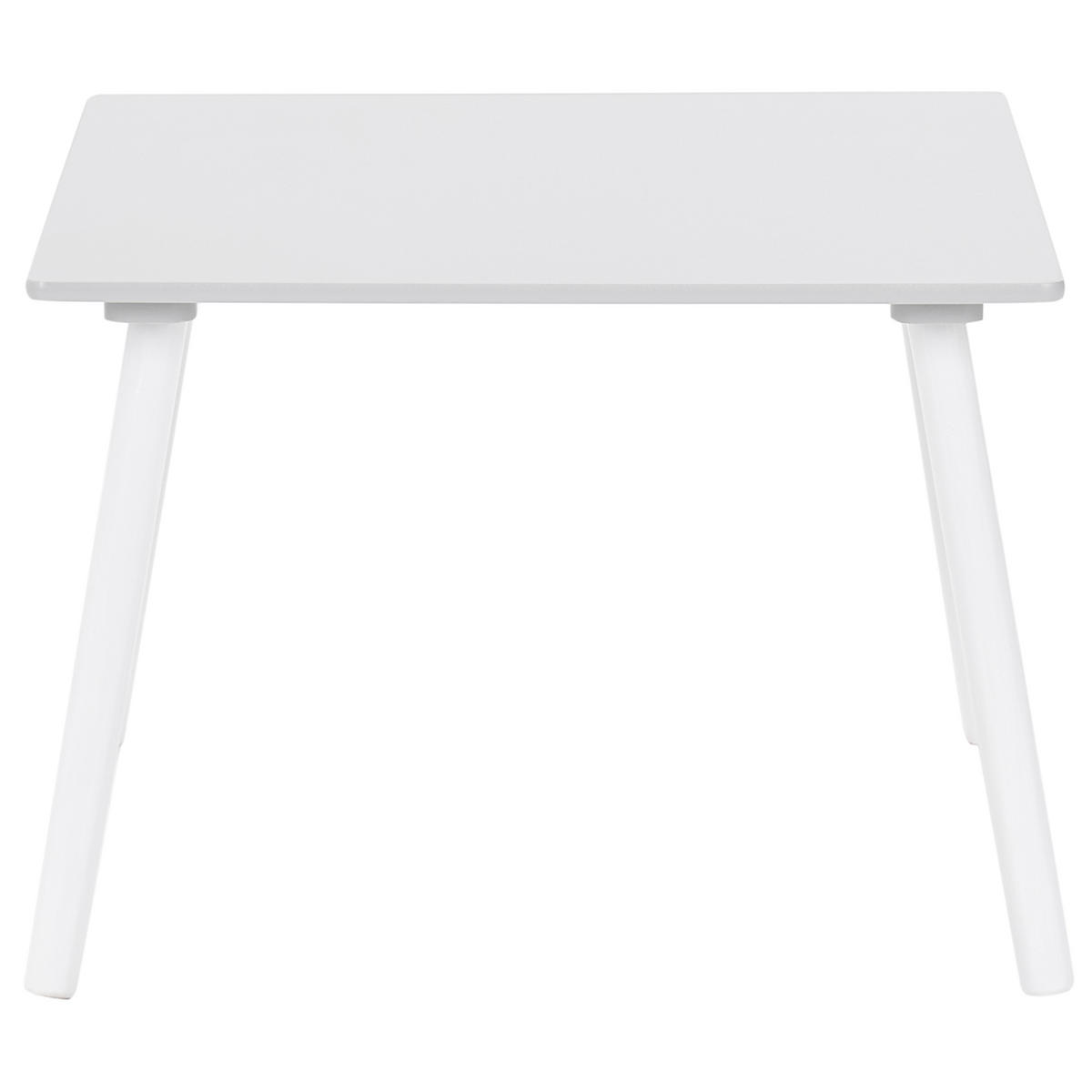 KINDERTISCH mit Stühlen Weiß Mimili - Dunkelgrau/Weiß, Holz/Holzwerkstoff (60/43/60cm) - Beliani
