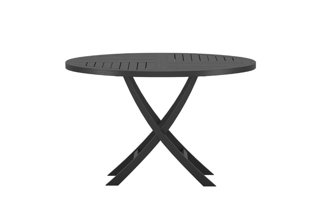 GARTENTISCH, Kenya, Schwarz, Teak., 120 x 120 x 75 cm - Schwarz, Holz (120/120/75cm) - ebuy24