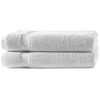 BADETUCH 100x150 cm Frottier Handtücher im 2er Set aus 100% Baumwolle, Weiß 500g/m2 - Weiß, Textil (100/150cm) - Carpe Sonno