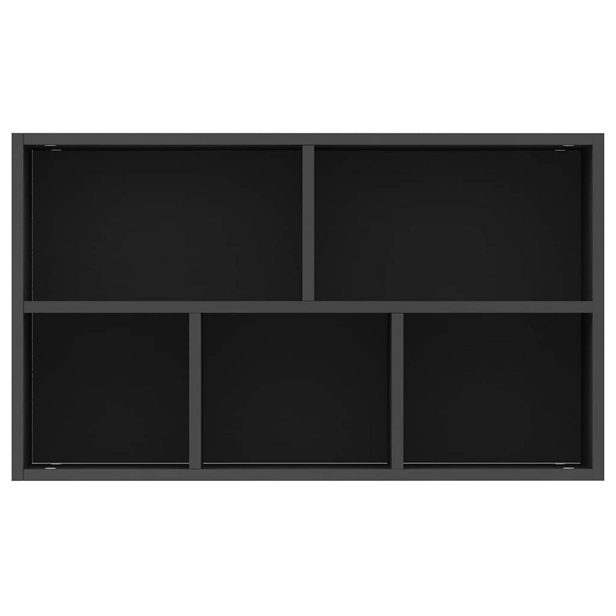 SIDEBOARD mit 5 Fächern 50/25/80 cm aus Holzwerkstoff Schwarz - Schwarz, Holz (50/80/25cm) - vidaXL