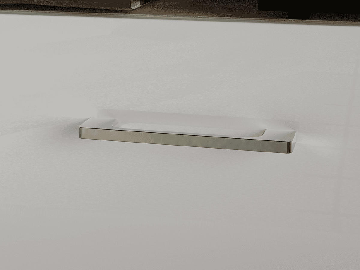 LOWBOARD – 210 cm – Adagio – Weiß / Eichefarben – TV-GEN0396 - Eichefarben/Weiß, Holzwerkstoff (210/47/42cm) - hi-markt