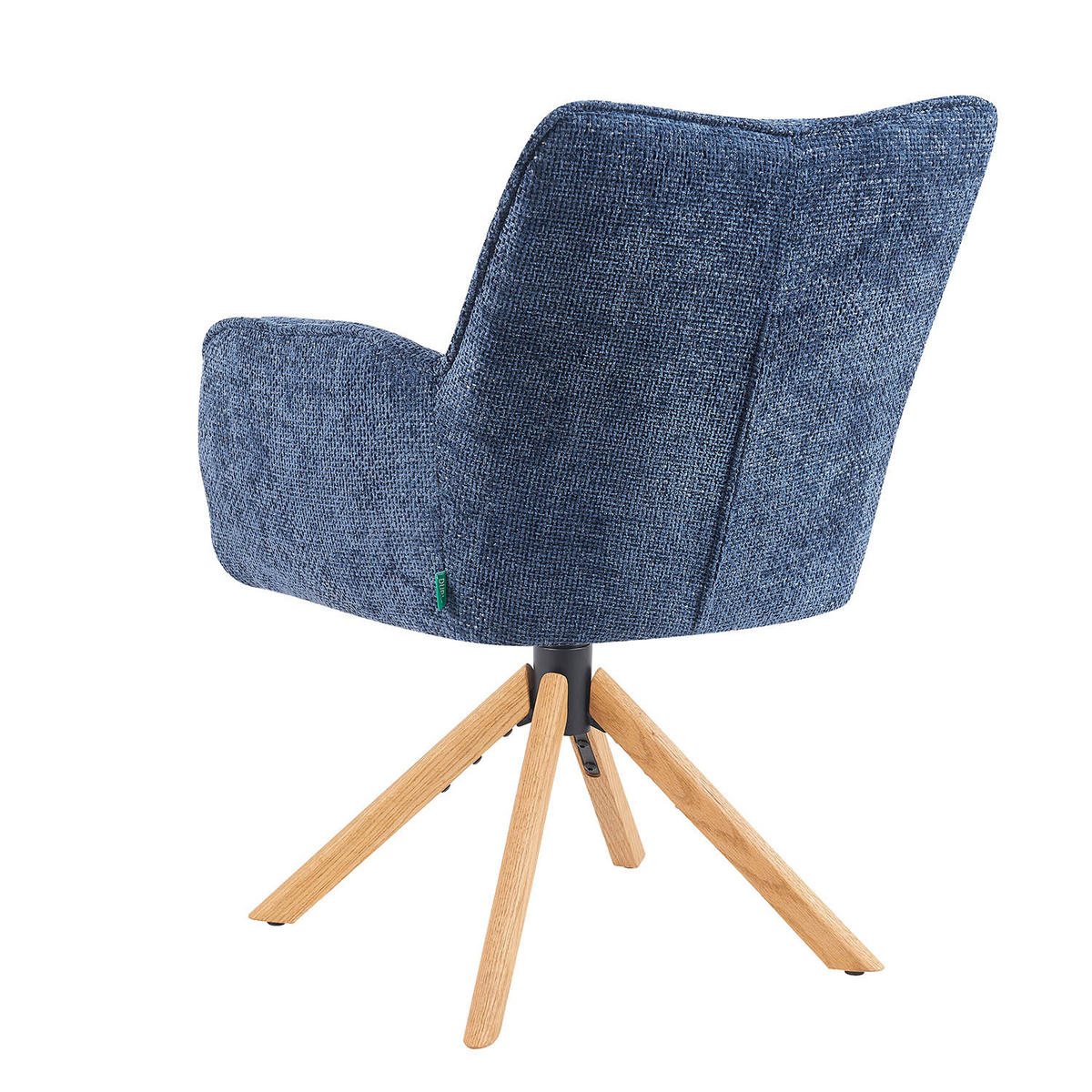 DREHSTUHL Mika-Ida - Honigeiche/Blau, Eichenholz/Holz (59/84/66cm) - DUBI Möbel