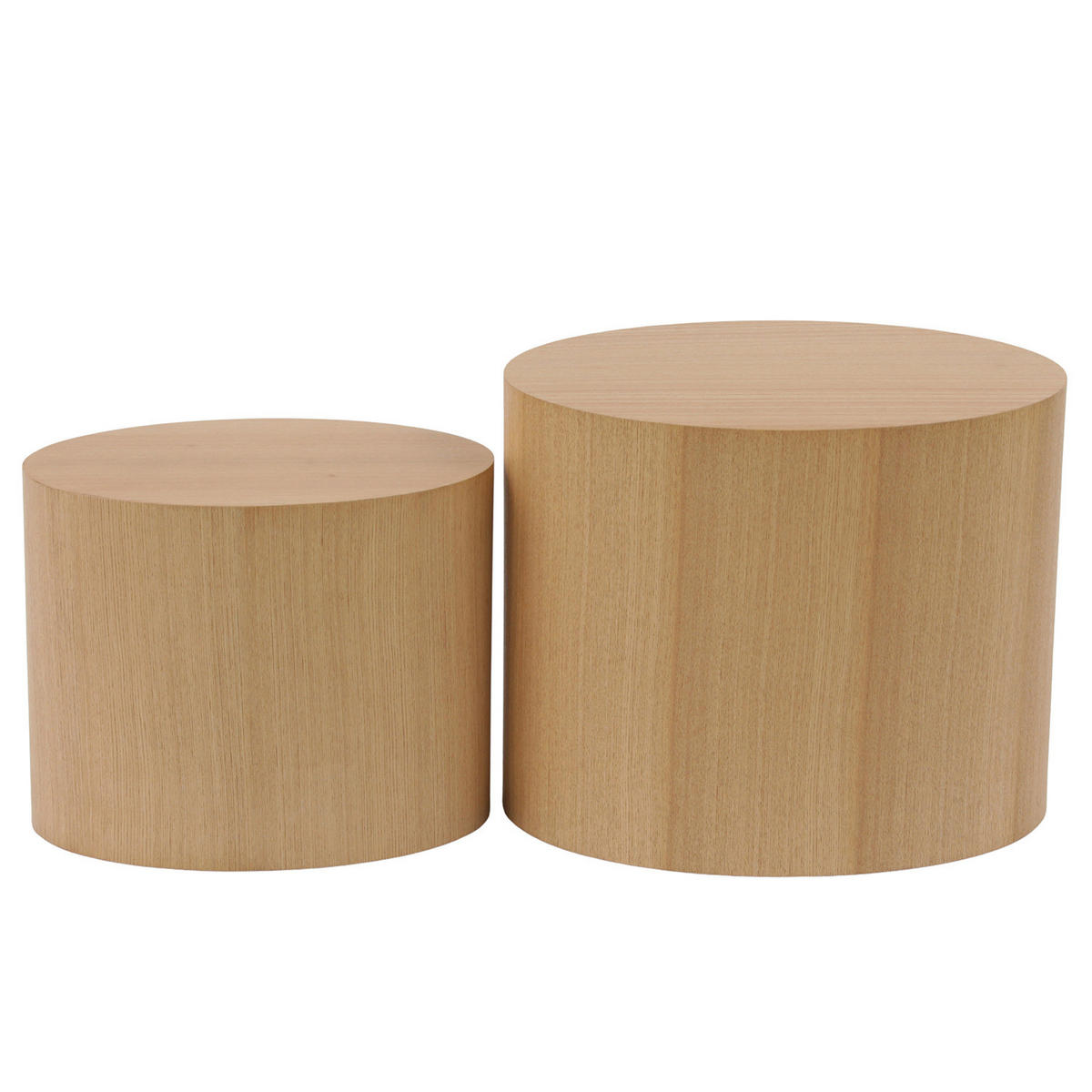 BEISTELLTISCH - 2er-Set - Esche - Eschefarben, Holzwerkstoff (33/48/40cm) - home24