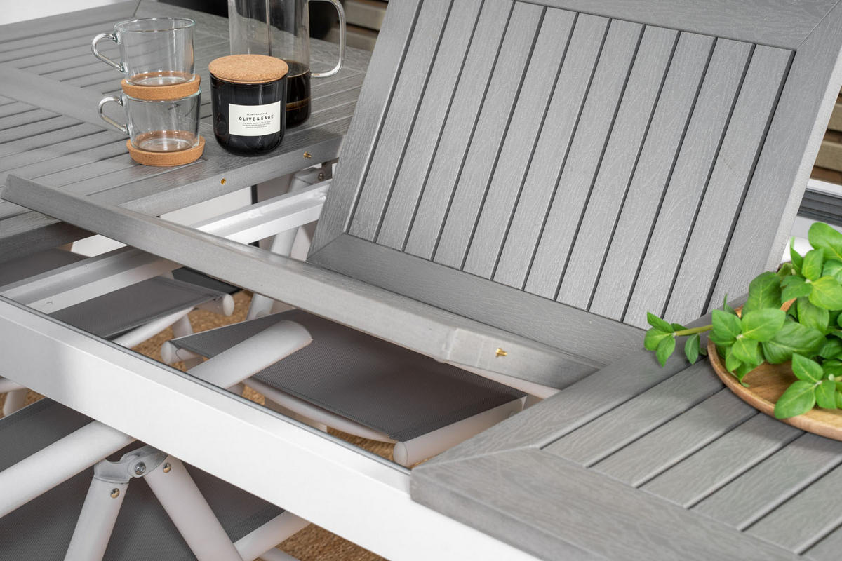 GARTENTISCH Weiß - Weiß, Holzwerkstoff (210/90/75cm) - ebuy24
