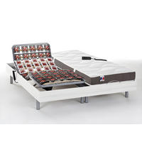 BETT mit elektrischem Lattenrost - 2 Personen - holz - weiß Jupiter - Weiß, Holz/Holzwerkstoff (80/200cm) - Vente-Unique