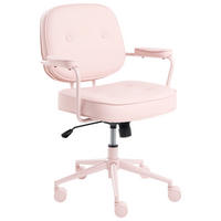 SCHREIBTISCHSTUHL Kunstleder Pastellrosa Paramus - Pink, Kunststoff (60/81/65cm) - Beliani