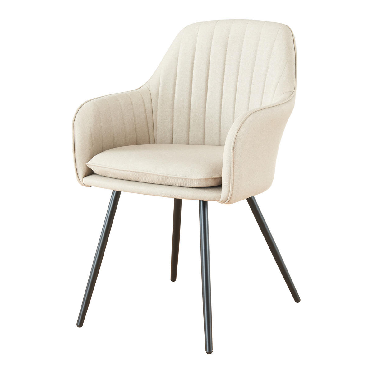 ESSZIMMERSTUHL Kannonkoski - Beige, Textil/Metall (57/86/59cm)
