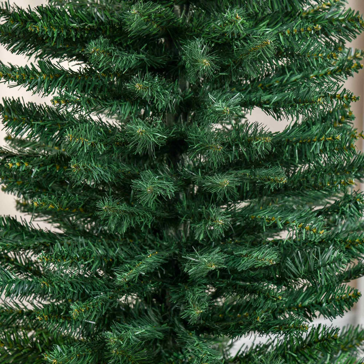 WEIHNACHTSBAUM 499 Spitzen Tannenbaum mit Kunststoffständer Grün - Grün, Kunststoff (210cm) - HOMCOM