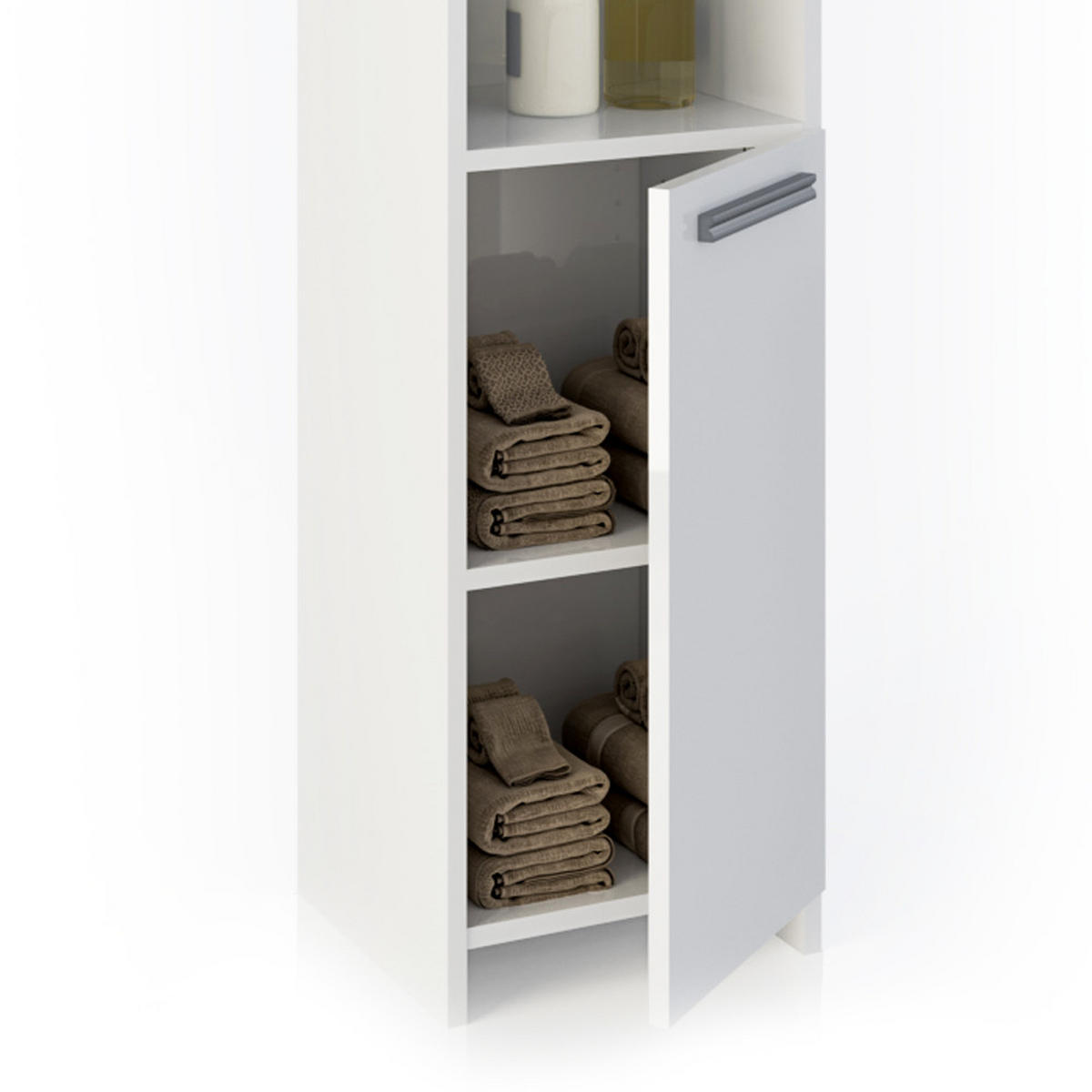 BADMÖBEL-SET Kiko Weiß 4 Teile - Weiß, Holzwerkstoff (58/60/33cm) - Vicco