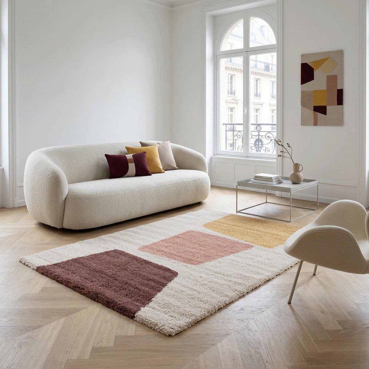TEPPICH, dick und bequem, im Designstil mehrfarbig - Multicolor, Textil (120/170cm) - AFK Living