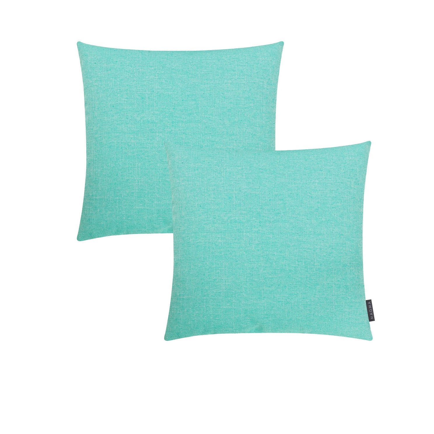 KISSENHÜLLE 2er Set Riva 40/40 türkis - Türkis, Textil (40/40cm) - Magma Heimtexx