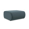 POUF Samt Stoff Blau - Blau/Petrol, Kunststoff/Textil (94/40/89cm) - Makamii