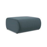 POUF Samt Stoff Blau - Blau/Petrol, Kunststoff/Textil (94/40/89cm) - Makamii