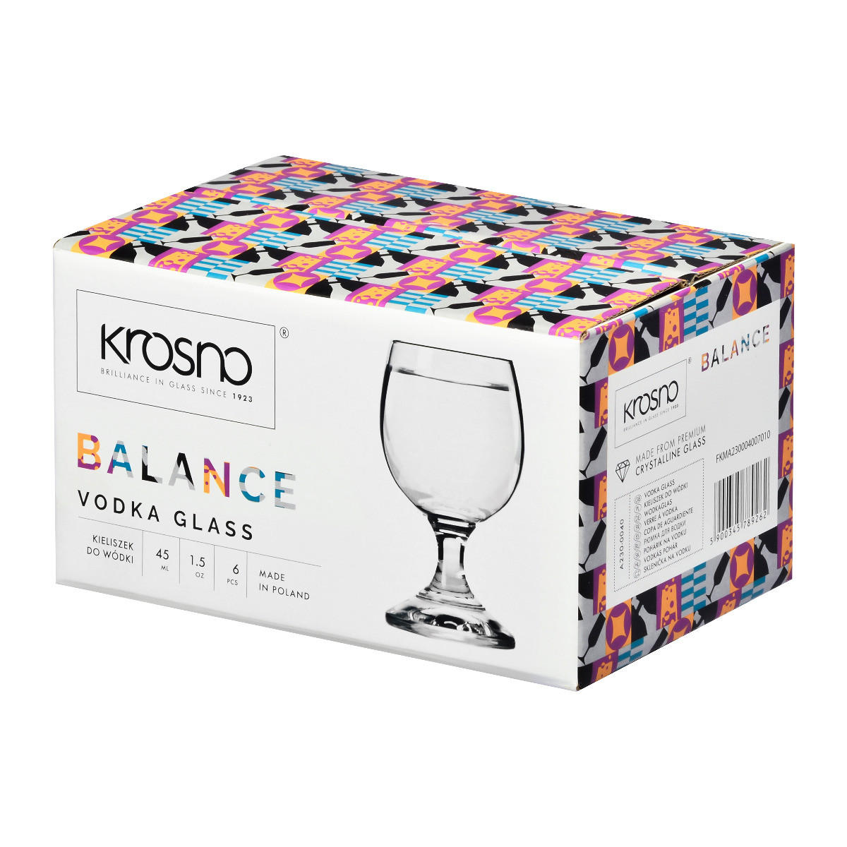 SCHNAPSGLÄSER Balance, 6er-Set, 45 ml - Transparent, Glas (0.045L) - Krosno Glass