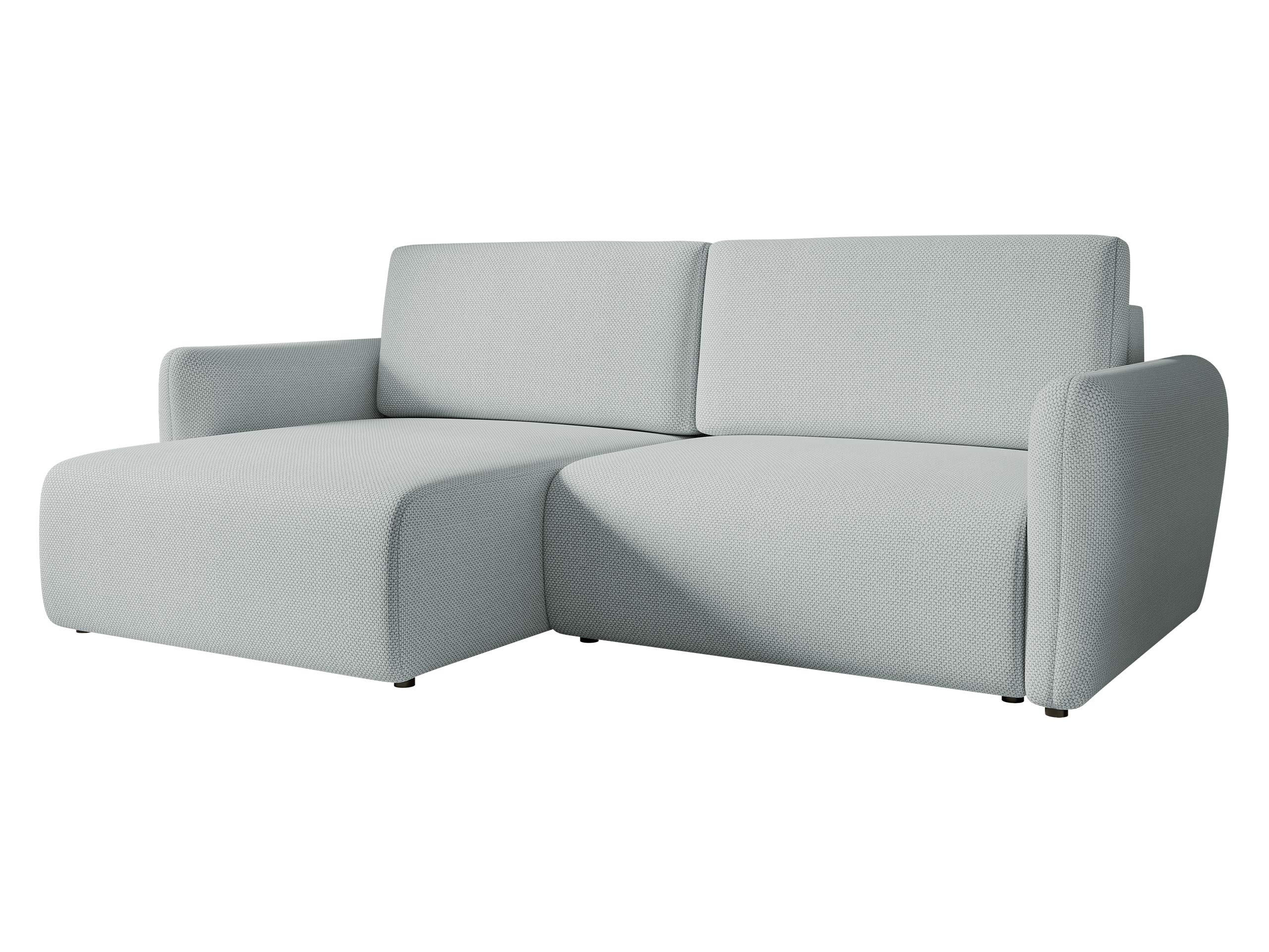 ECKSOFA Goya Slim - Silberfarben/Schwarz, Holz/Kunststoff (234/140cm) - MIRJAN24
