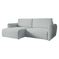 ECKSOFA Goya Slim - Silberfarben/Schwarz, Holz/Kunststoff (234/140cm) - MIRJAN24