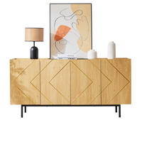 SIDEBOARD Buffet 4 Türen Naturholz 160x40x78cm - Naturfarben, Holzwerkstoff (40/78/160cm) - FLIEKS