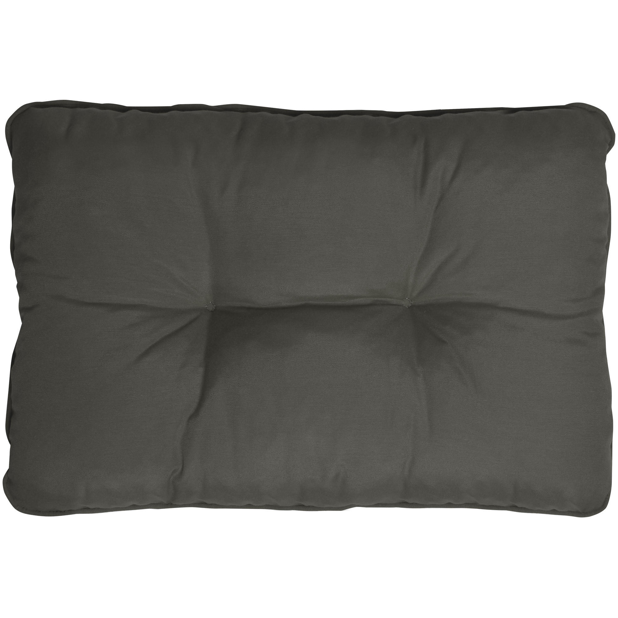 LOUNGEKISSEN Flair Outdoor Rücken 70/40/12cm Graphitgrau - Graphitfarben, Textil (40/12/70cm) - Beautissu 