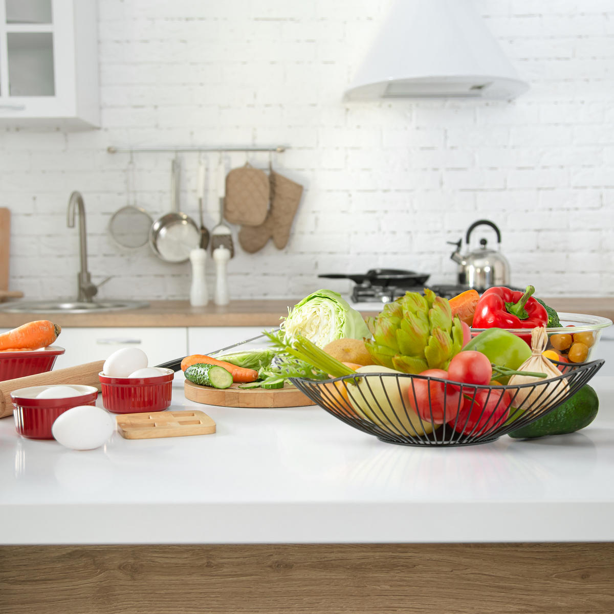 OBSTSCHALE - Schwarz, Metall (7.5cm) - Relaxdays