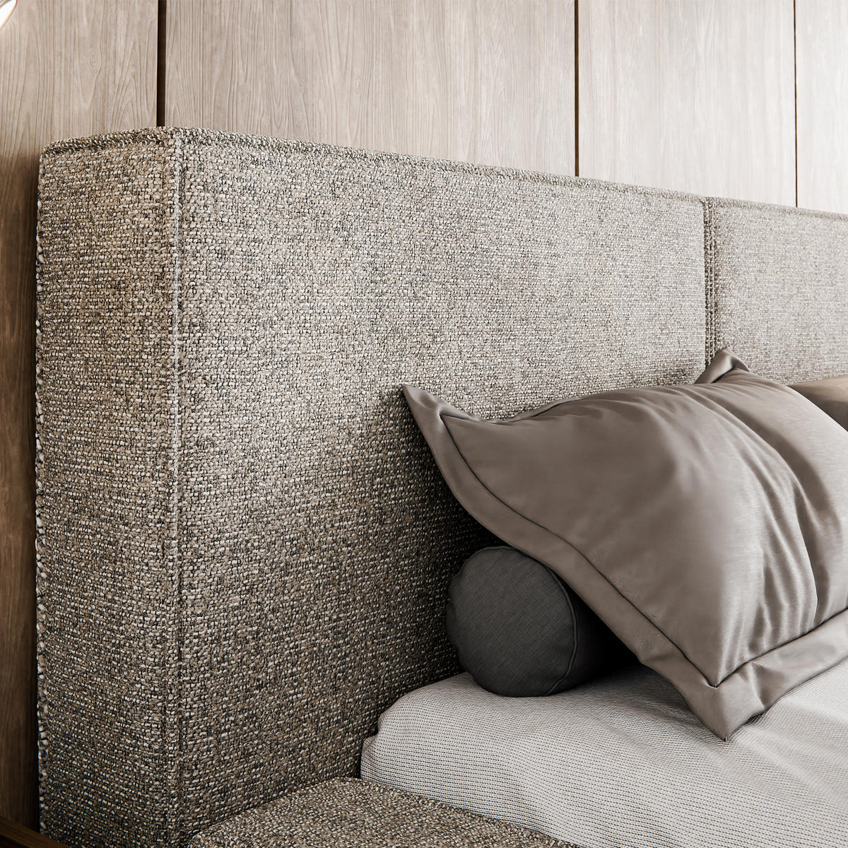 POLSTERBETT LESTI 140x200 cm, Grau - Grau, Textil (200/140cm) - Fedve