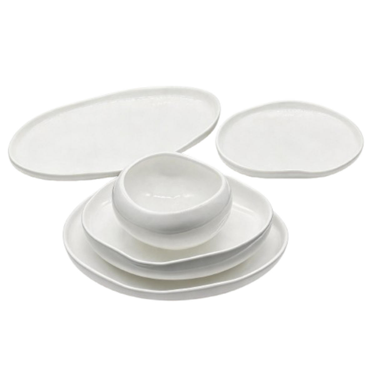 GESCHIRRSET LIVA weiss 27 tlg. - Weiß, Keramik (31/28/36cm) - Mulex