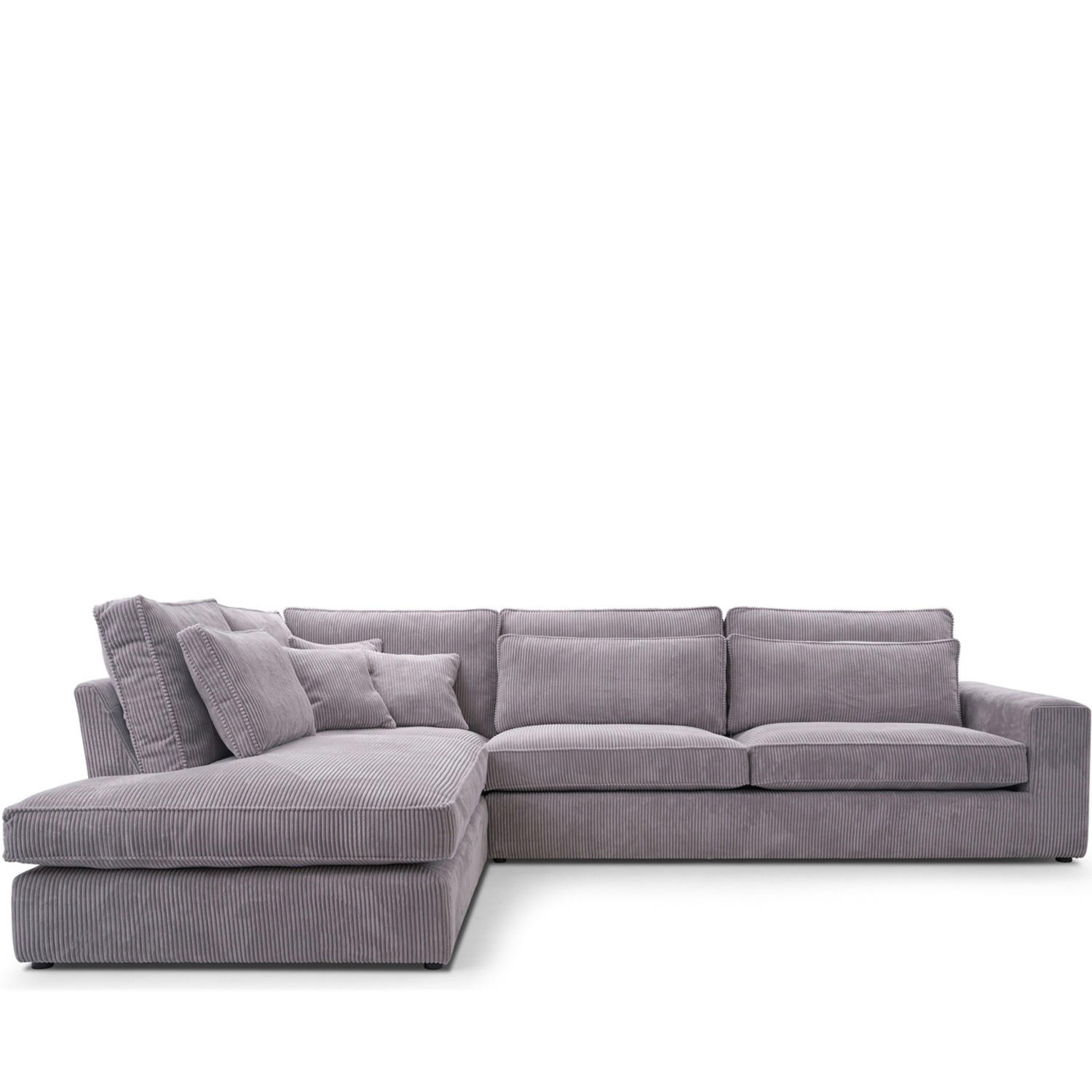 ECKSOFA LINKS IMPERA Modern 4/5 Sitzer, Grau - Grau, Textil (314/224cm) - KONSIMO®
