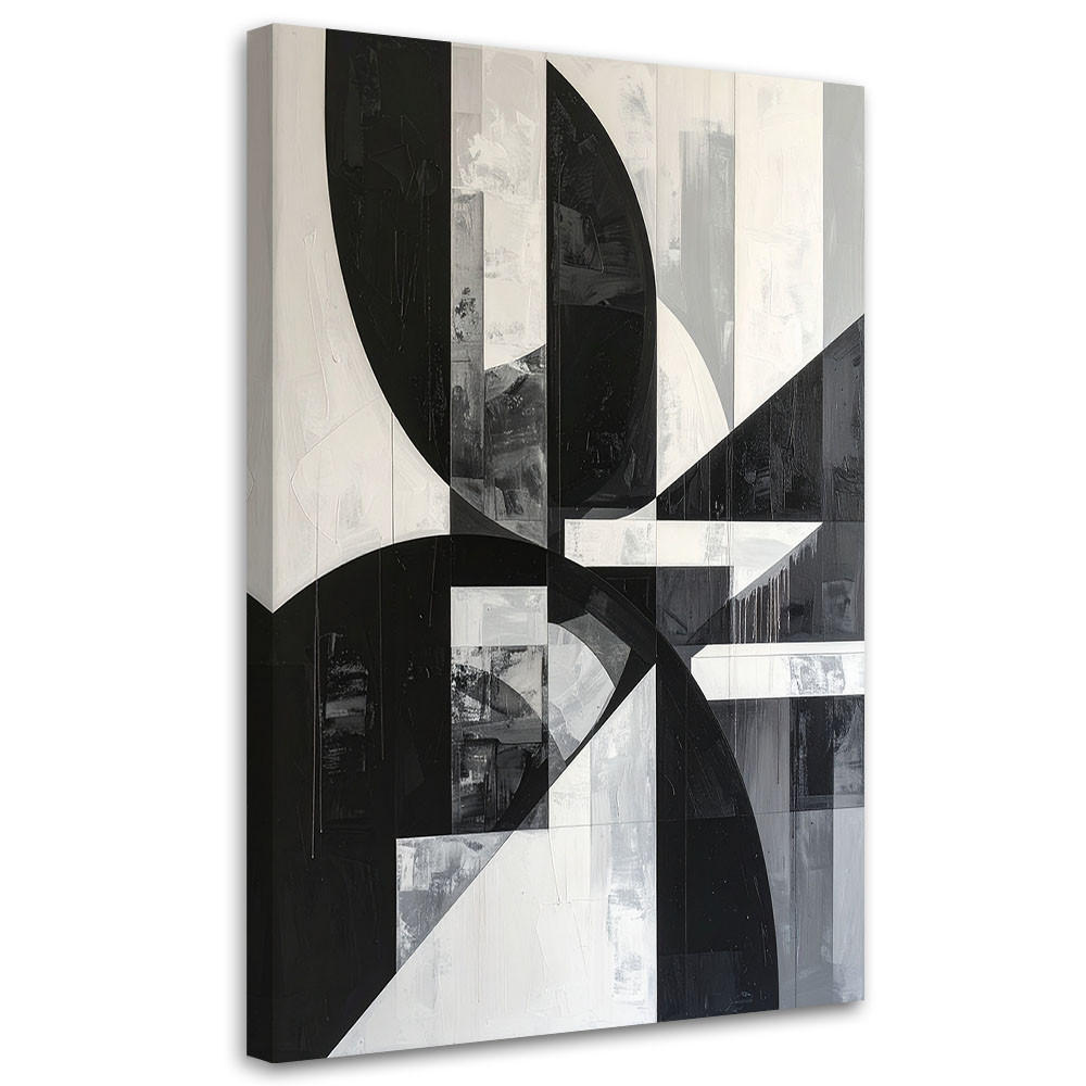 LEINWANDBILD 3D und geometrisch 70x100cm - Schwarz, Textil (70/100cm) - Feeby