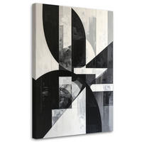 LEINWANDBILD 3D und geometrisch 70x100cm - Schwarz, Textil (70/100cm) - Feeby