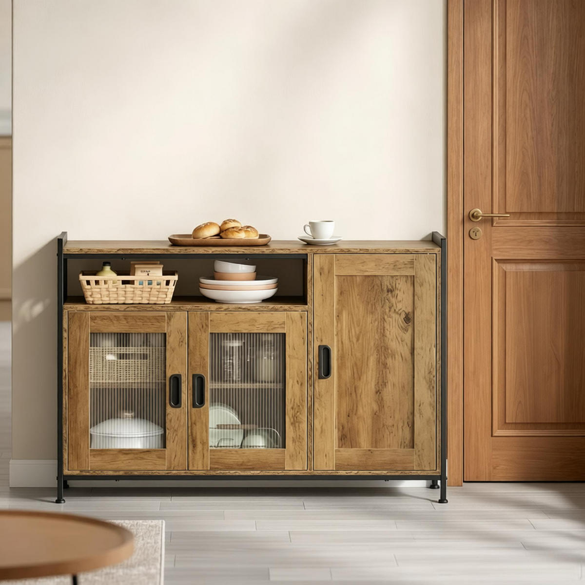 ANRICHTE Braun 110/33/75 cm - Braun, Holz (110/75/33cm) - PANGIVO