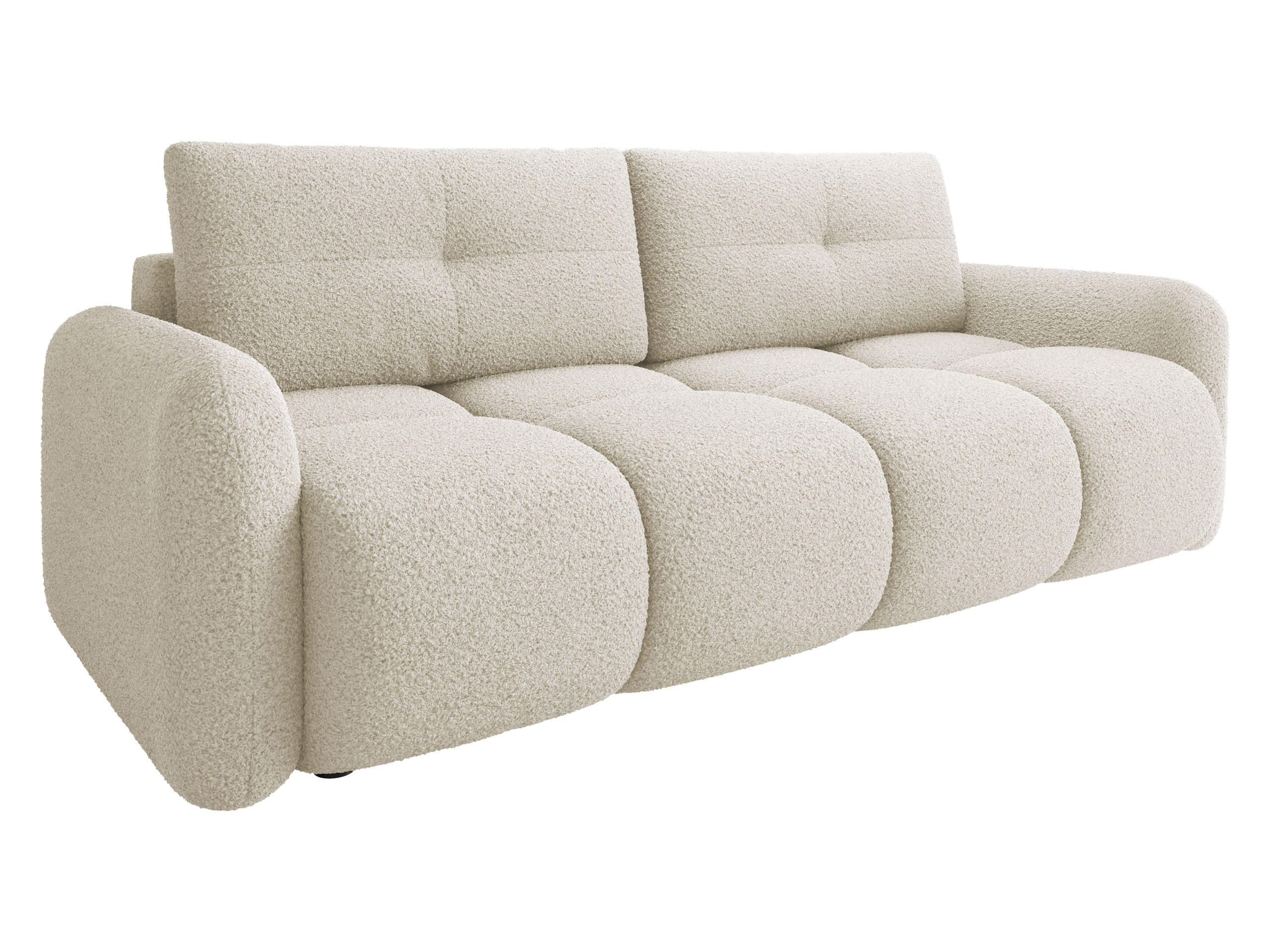 SCHLAFSOFA Sandy - Sandfarben/Schwarz, Holz/Kunststoff (232/94/121cm) - MIRJAN24