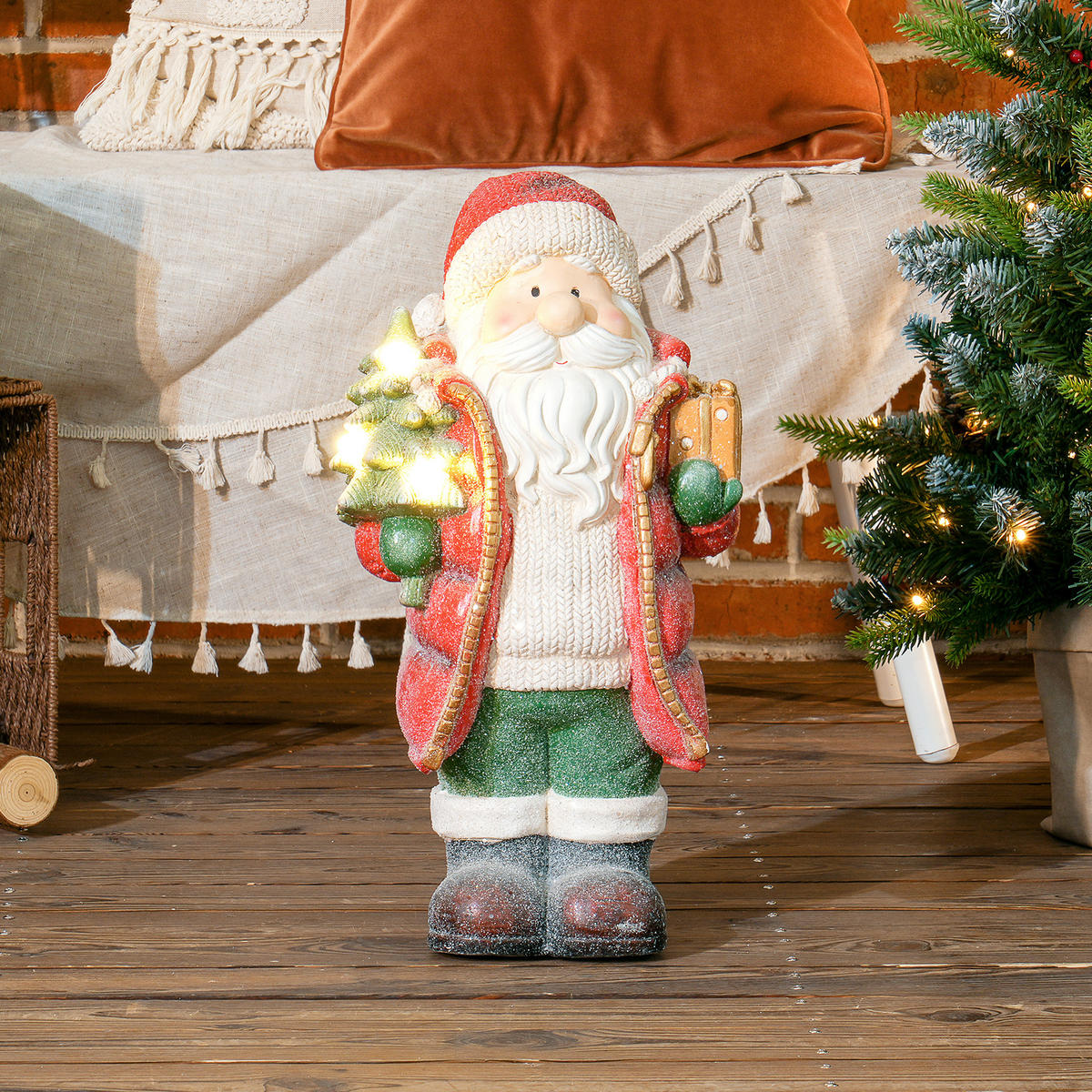 WEIHNACHTSFIGUR - Multicolor, Metall (21/50/26.5cm) - HOMCOM