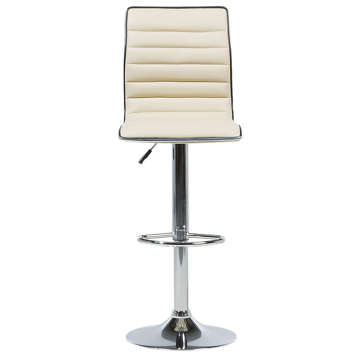 BARHOCKER 2er-Set Kunstleder Beige Lucerne - Beige, Textil/Metall (40/116/39cm) - Beliani