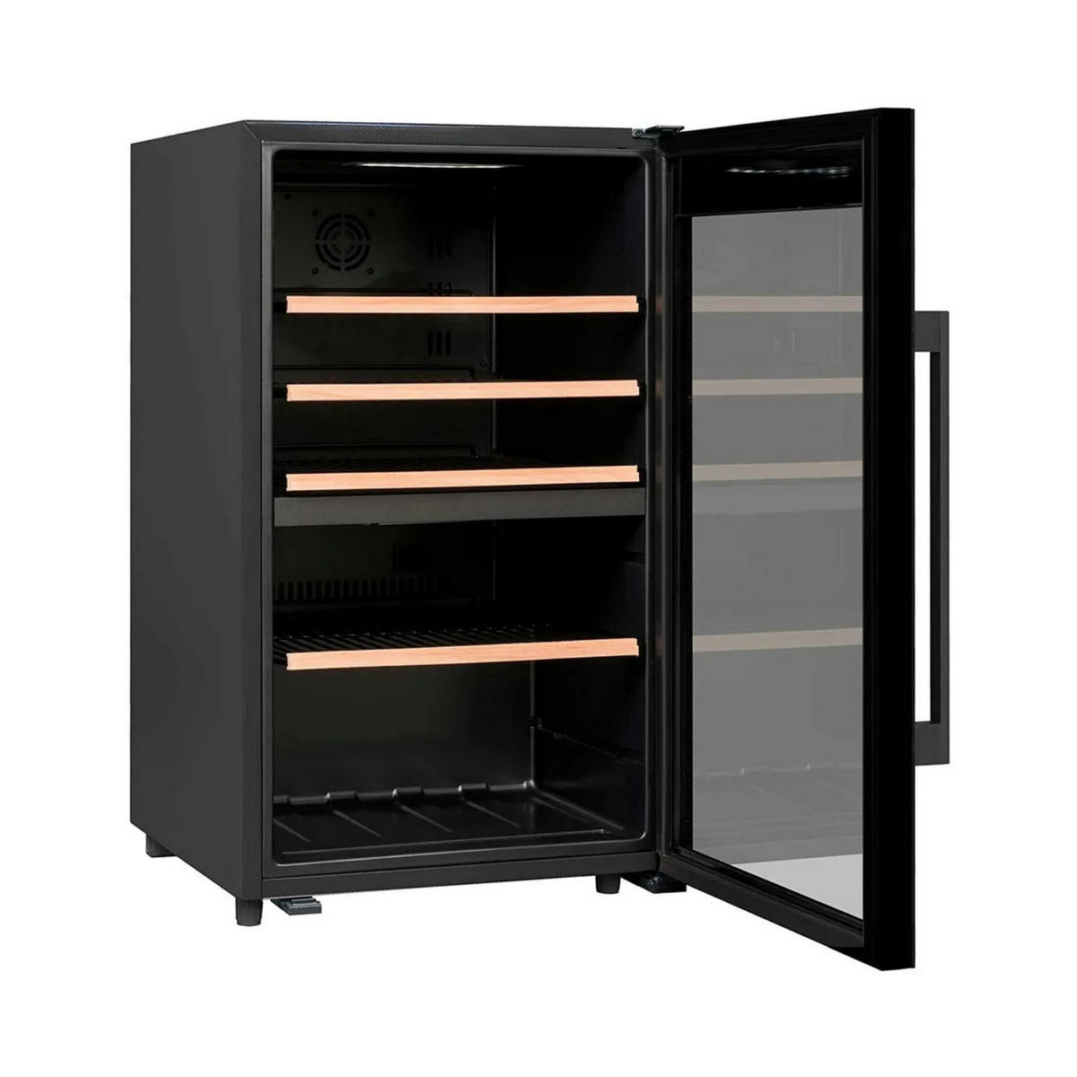 WEINKÜHLSCHRANK CD56 Schwarz 56 Flaschen Doppelzone - Schwarz, Metall (50/85/54cm) - JUNG