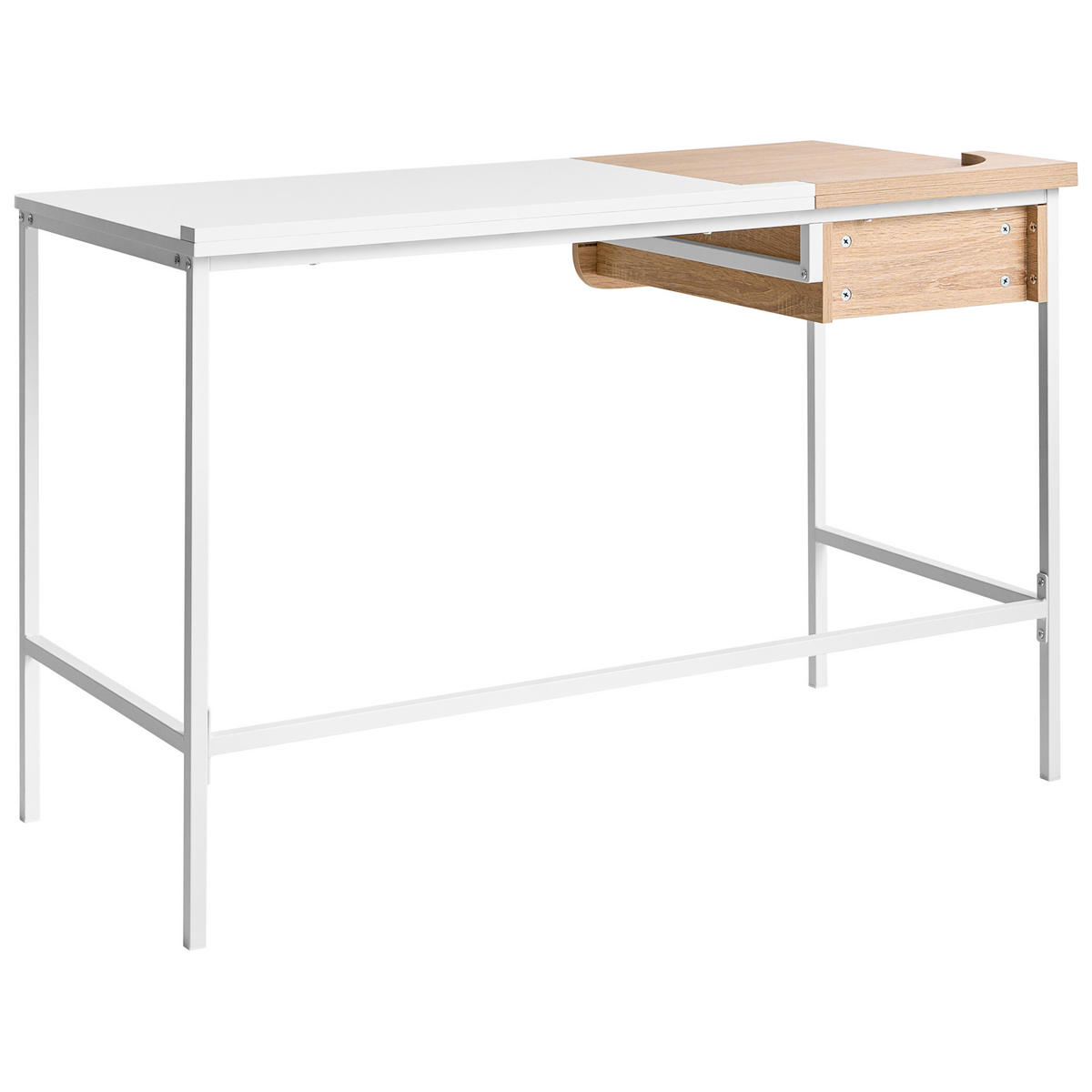 PSACÍ STŮL Bílý 120/60 cm Ocate - bílá, kompozitní dřevo (60/120/76cm) - Beliani