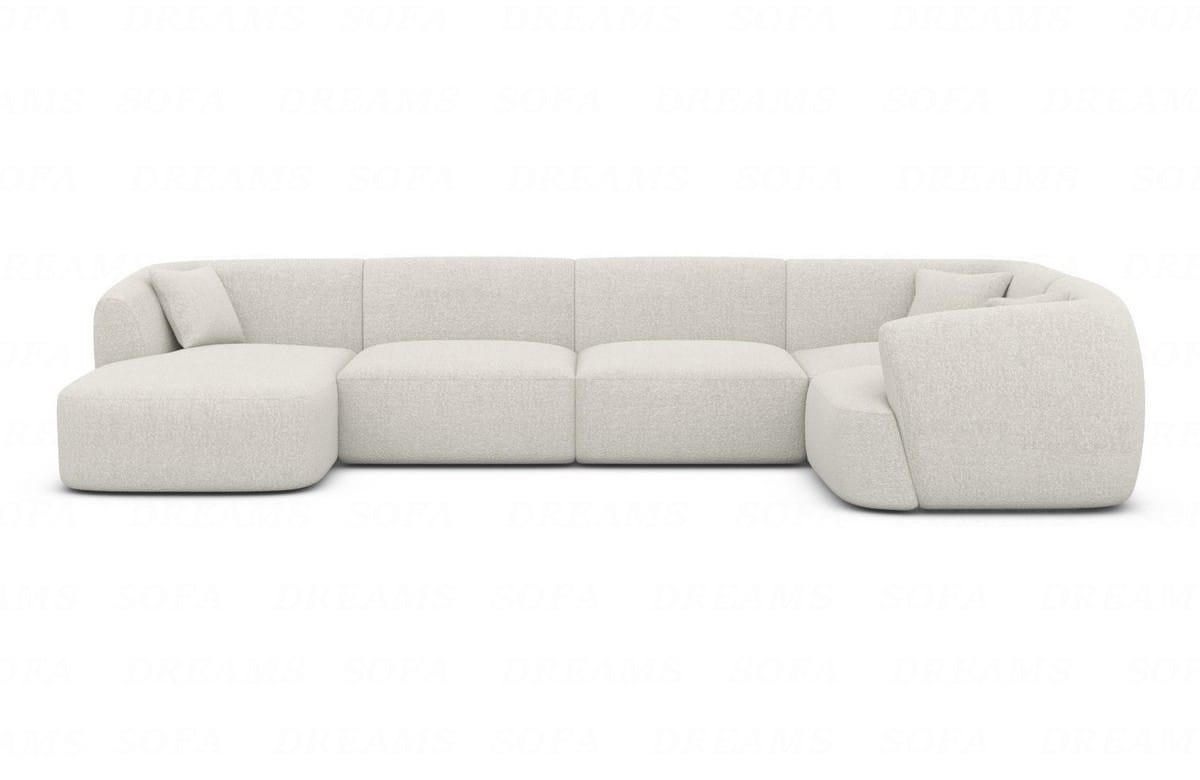 WOHNLANDSCHAFT Azura Pearl Boucléstoff - Perlmutt, Kunststoff (325/78/177cm)