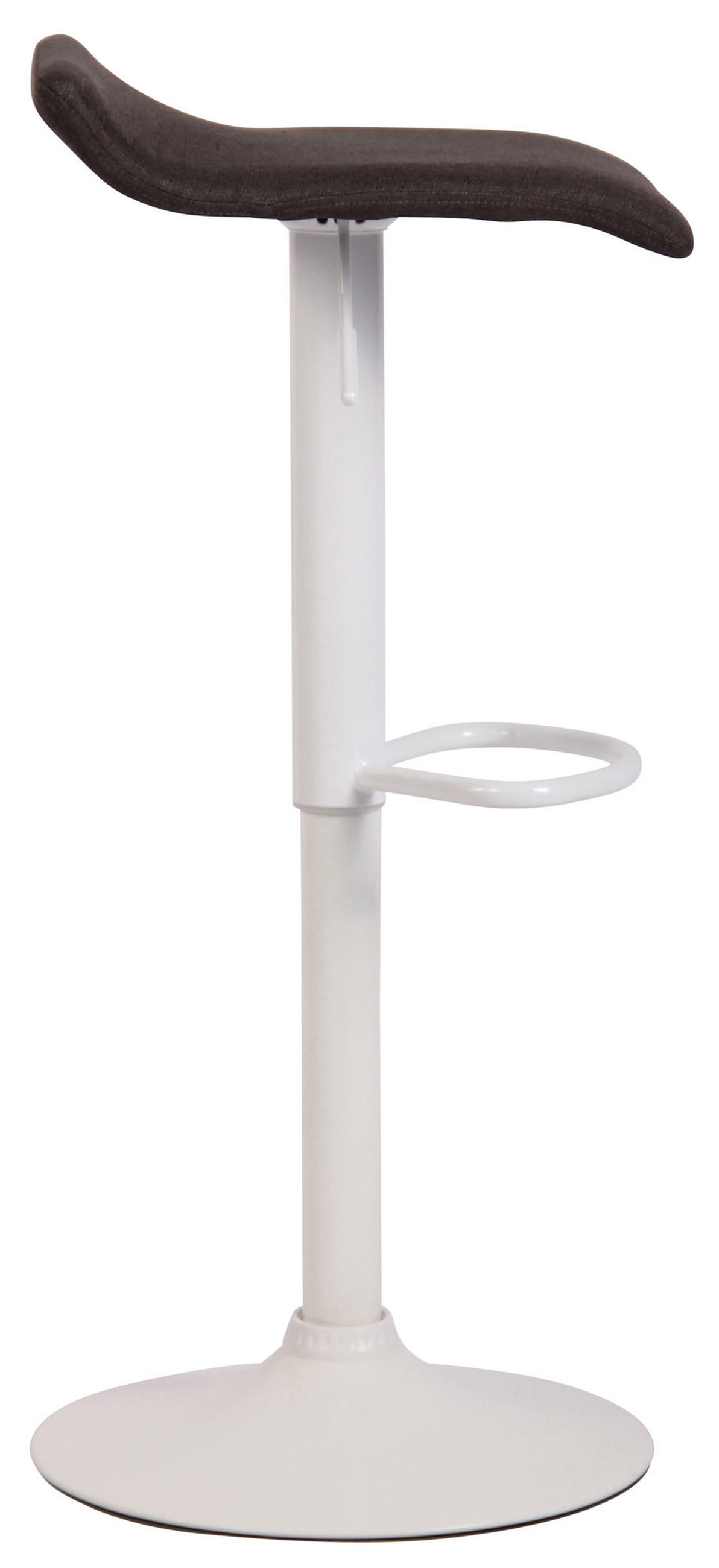 BARHOCKER Stoff dunkelgrau - Dunkelgrau/Weiß, Textil/Metall (36/63/39cm) - CLP