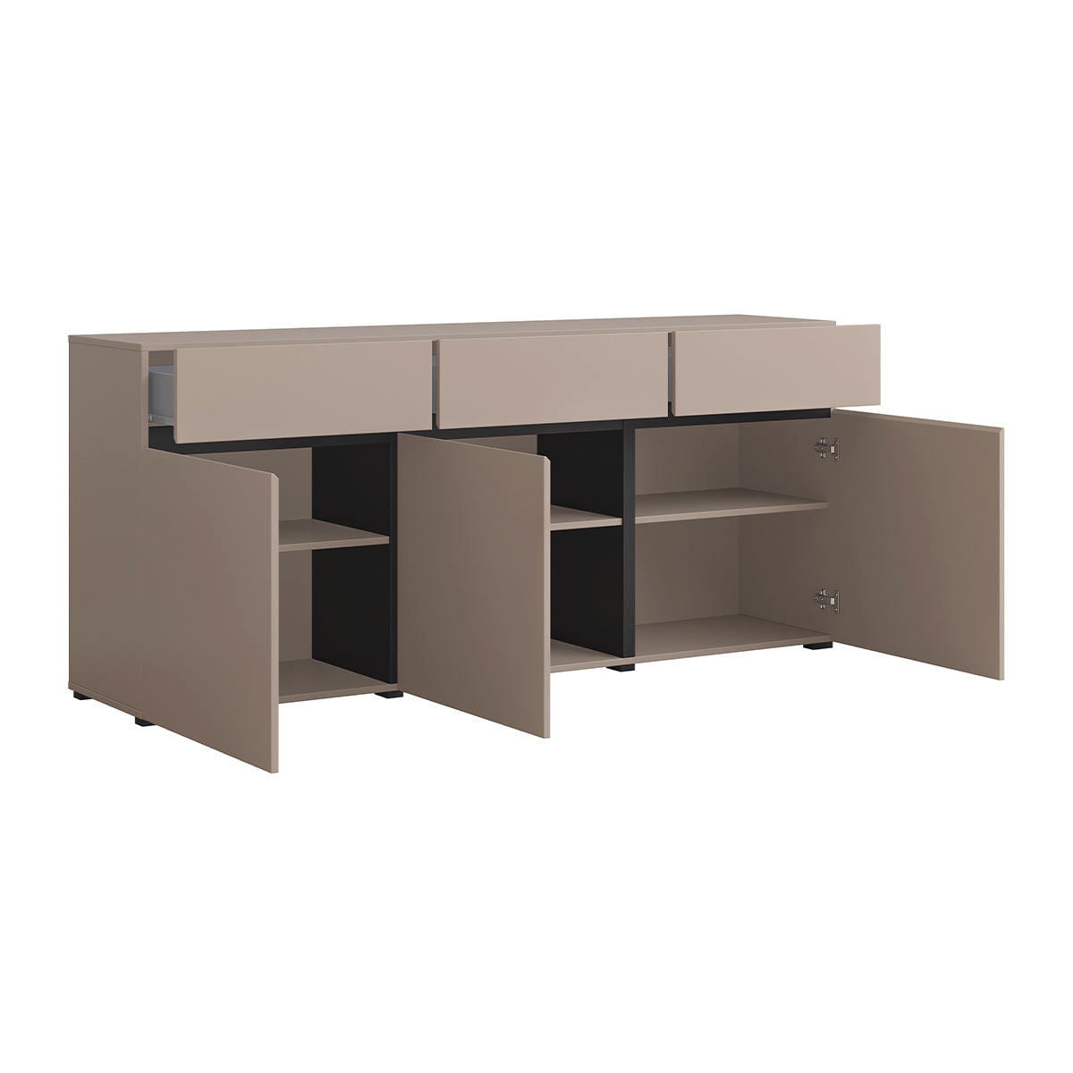 KOMODA Lilia Taupe - taupe, kompozitné drevo (180/78/40cm) - Petits-meubles
