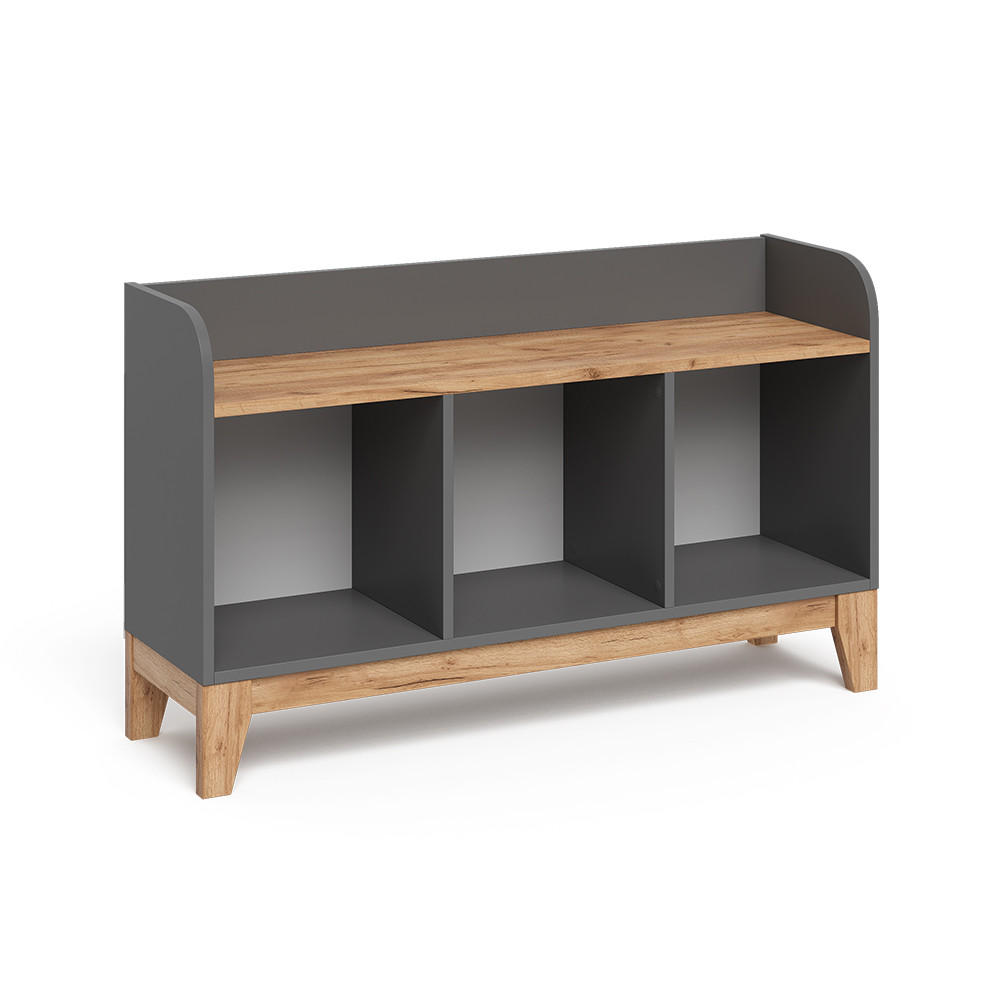 KINDERSITZBANK Malia Grau/Artisan 107.2 x 63.8 cm - Grau, Holzwerkstoff (107.2/63.8/30.6cm) - VitaliSpa