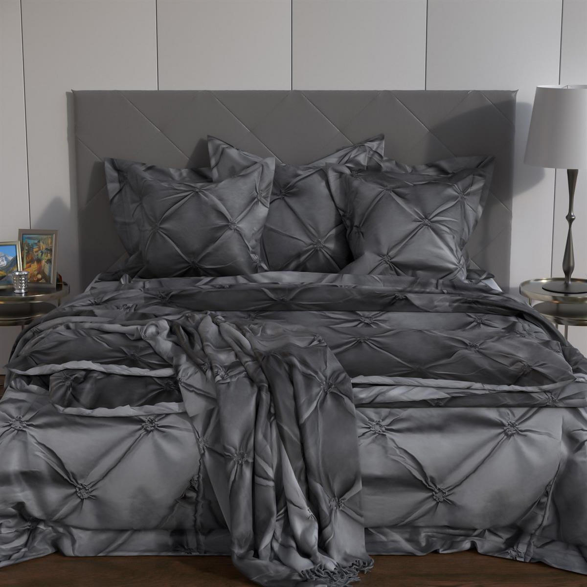 BETTWÄSCHE (Grau) - Grau, Kunststoff (135/200cm) - Intirilife