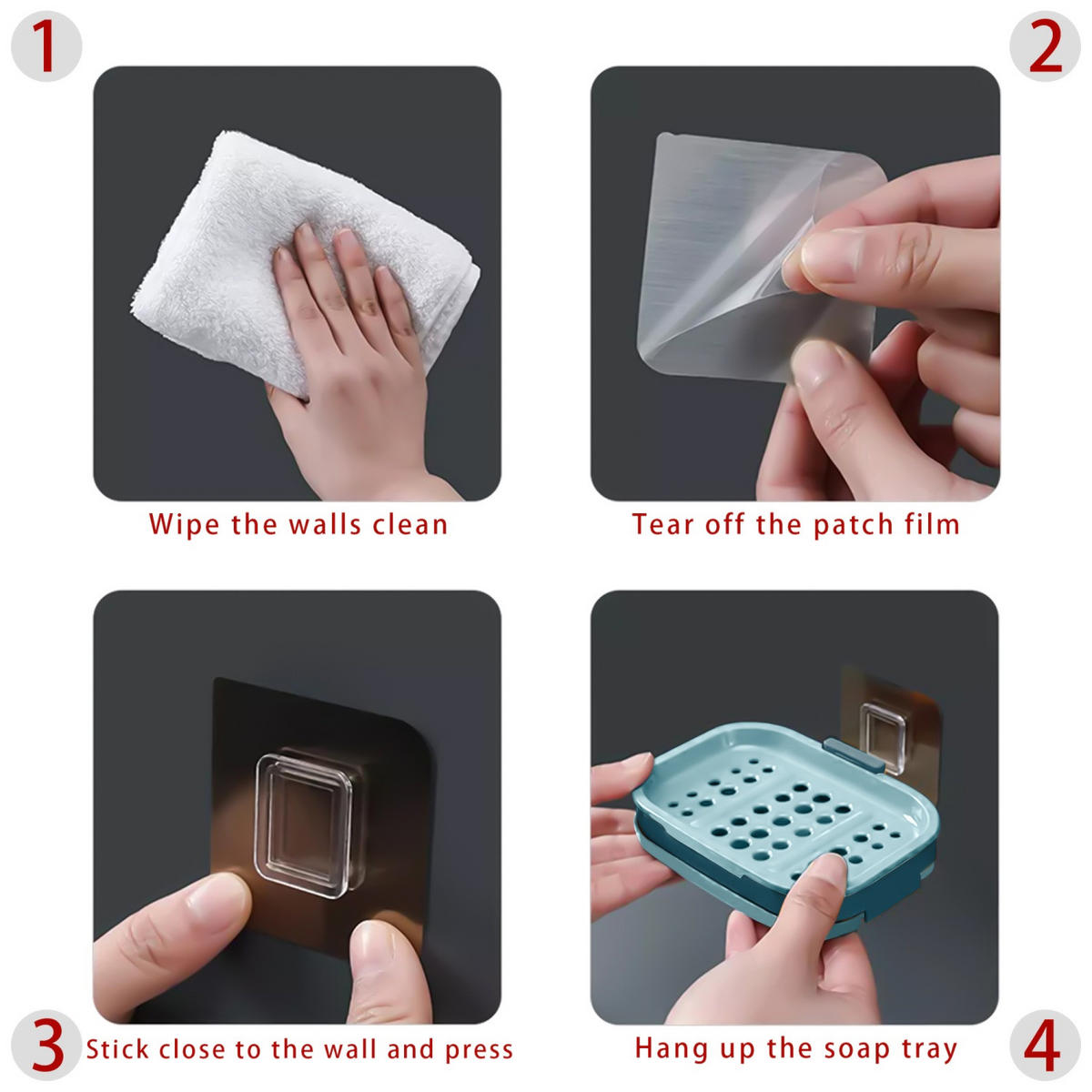 SEIFENSCHALE 13/9/2 cm zum kleben (Hell Blau) - Hellblau, Kunststoff (9/2/13cm) - Intirilife