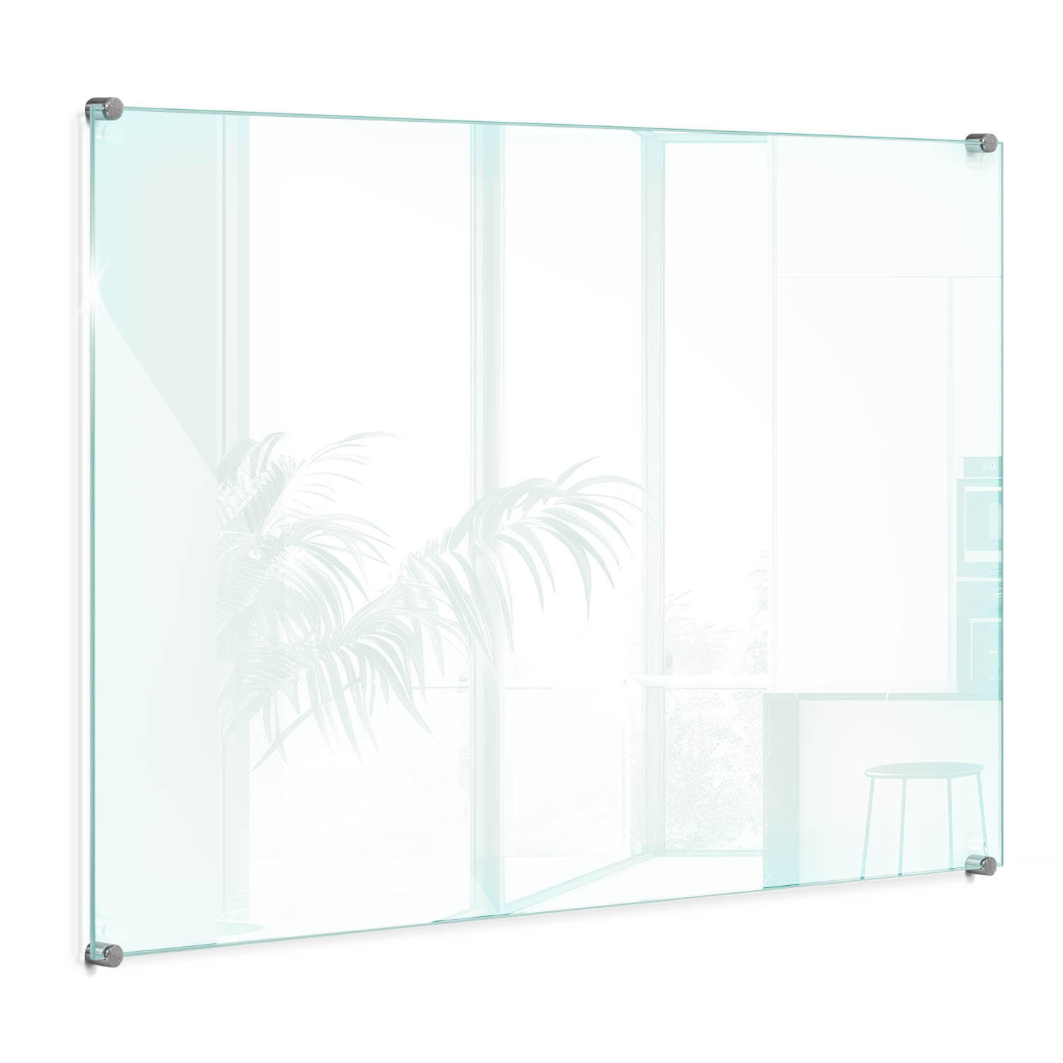 KÜCHENRÜCKWAND 80 x 60 cm Transparente Glasplatte - Transparent, Glas (80/60/0.4cm) - TULUP