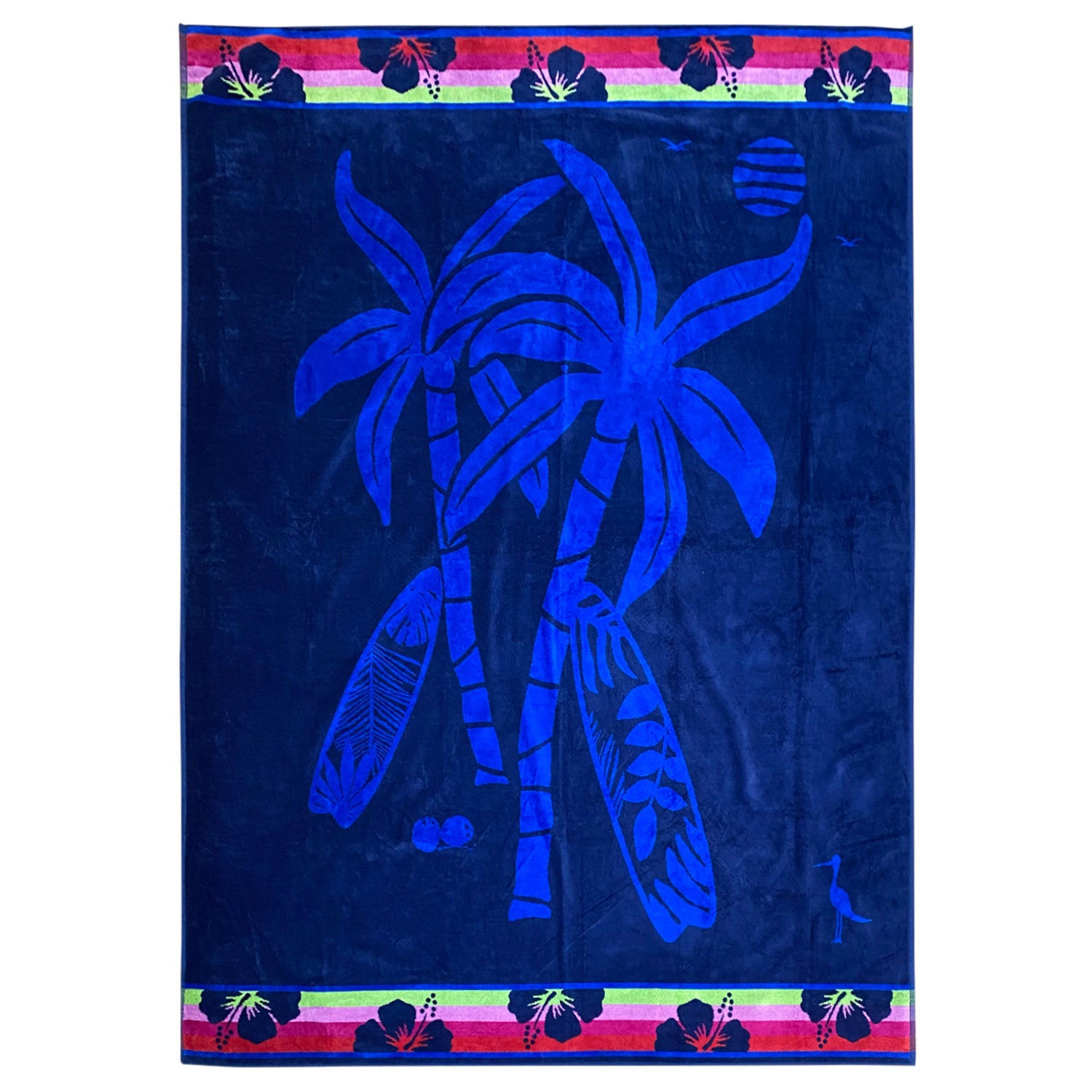 STRANDTUCH Frottee Velours Jacquard Vegas 140x180 400g/m² - Blau, Textil (140/180cm) - LE COMPTOIR DE LA PLAGE