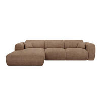 SCHLAFSOFA - 5 Personen - samt - taupe Pogni - Taupe, Kunststoff/Textil (299/73/165cm) - Vente-Unique